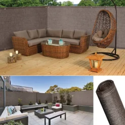 Brise vue 1,8 m x 10 m taupe occultant 220 g m²