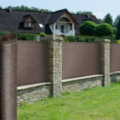 Brise vue 1,8 m x 10 m taupe occultant 220 g m²