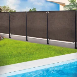 Brise vue 1,8 m x 10 m taupe occultant 220 g m²