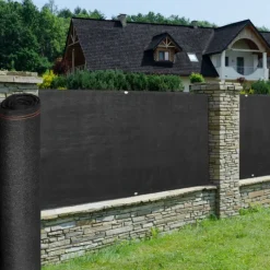 Brise vue 1,5 m x 10m noir occultant 300 g m²