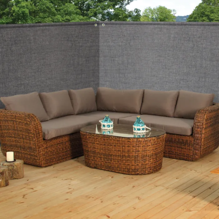 Brise vue gris 1,2 m x 10 m occultant 400 g/m²