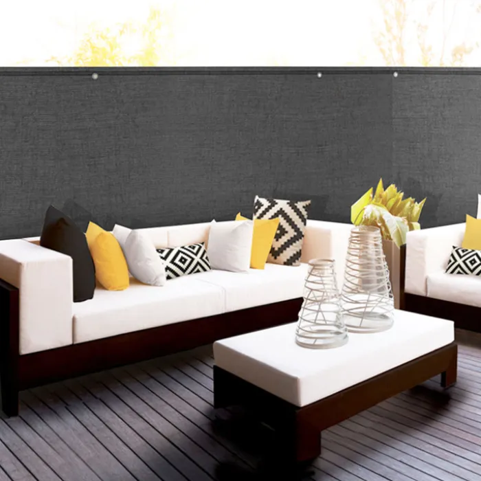 Brise vue gris 1,5 m x 10 m occultant 400 g/m²