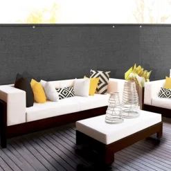 Brise vue gris 1,8 m x 10 m occultant 400 gr/m²
