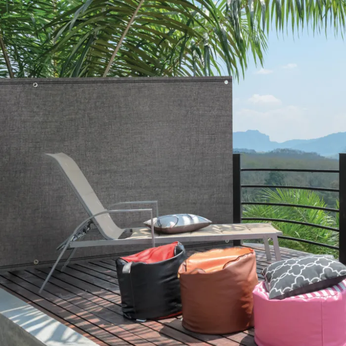 Brise vue gris 1,8 m x 10 m occultant 400 gr/m²