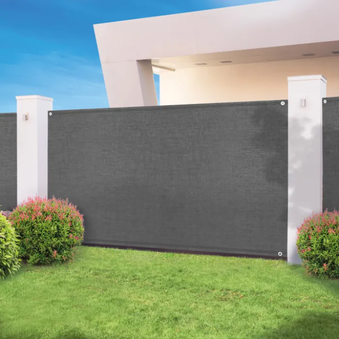 Brise vue gris 1,8 m x 10 m occultant 300 g m²