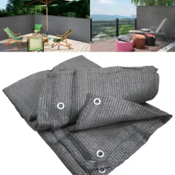 Brise vue 1,5m x 10m gris occultant 90g m²