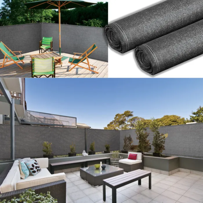 Brise vue 1,8m x 10m gris occultant 220g m2