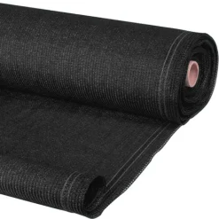 Brise vue noir 1,8 m x 10 m occultant et résistant 400 g/m²