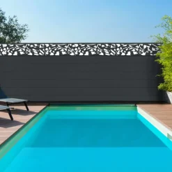 Brise vue occultant effet lames de clôture motifs FLOWER 1,5 x 10M 160 gr/m²