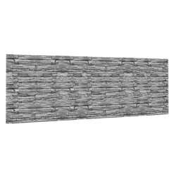 Brise vue occultant gris a motif de pierre 1,8 x 10 M