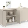 Buffet 160 cm 4 portes bois coloris beige