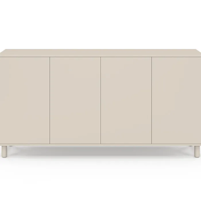 Buffet 160 cm 4 portes bois coloris beige