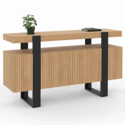 Buffet 4 portes effet lattes