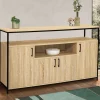 Buffet 4 portes industriel avec niche 140 cm
