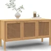 Buffet bas 3 portes avec cannage 110 cm