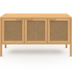 Buffet bas 3 portes avec cannage 110 cm
