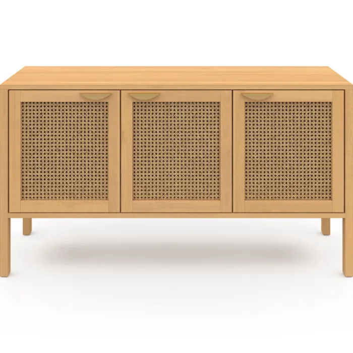 Buffet bas 3 portes avec cannage 110 cm