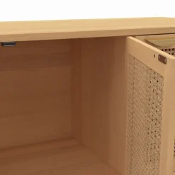 Buffet bas 3 portes avec cannage 110 cm
