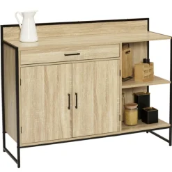 Buffet bas de cuisine industriel avec plan de travail