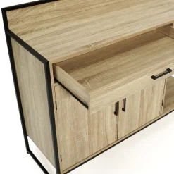 Buffet bas de cuisine industriel avec plan de travail