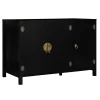 Buffet bas noir style asiatique 3 portes