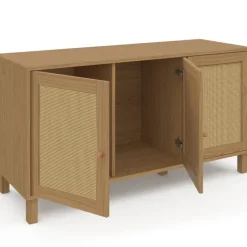 Buffet bas vintage effet cannage