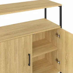 Buffet d'appoint 1 niche et 2 portes 70 cm design industriel