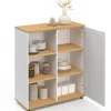 Buffet d'appoint blanc et bois