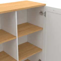 Buffet d'appoint blanc et bois
