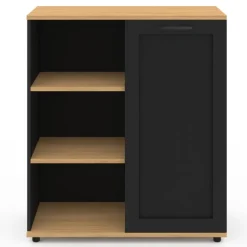Buffet d'appoint noir et bois