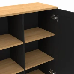 Buffet d'appoint noir et bois