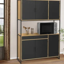Buffet de cuisine industriel 120 cm avec 6 portes