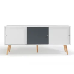 Buffet scandinave bois blanc et gris EFFIE