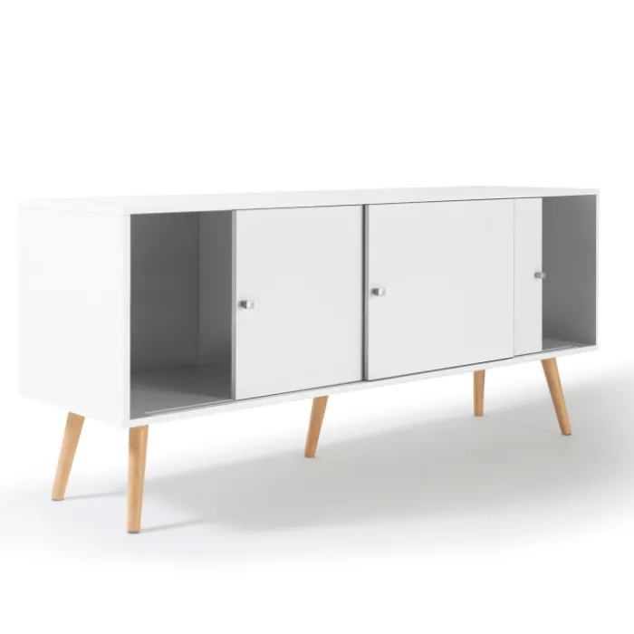 Buffet scandinave bois blanc EFFIE