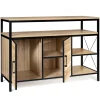 Buffet style industriel bois et métal noir 100 cm