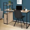 Bureau avec bibliothèque style industriel