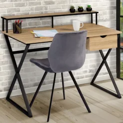 Bureau industriel avec tiroir 110 cm