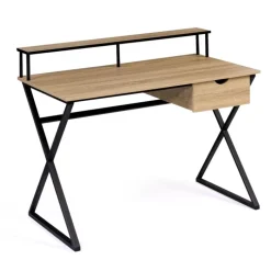 Bureau industriel avec tiroir 110 cm