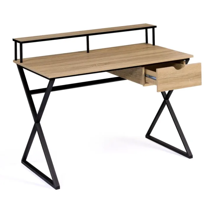 Bureau industriel avec tiroir 110 cm