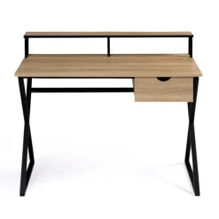 Bureau industriel avec tiroir 110 cm