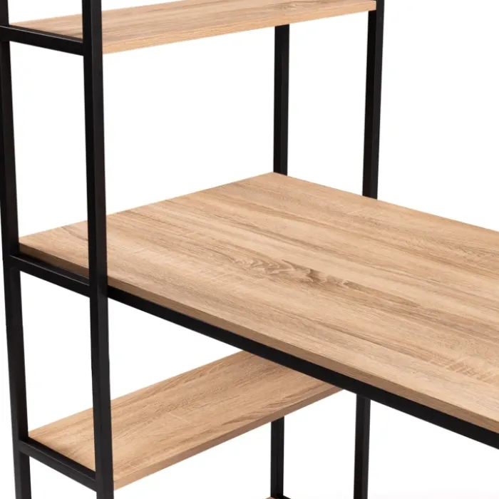 Bureau style industriel en métal et bois