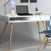 Bureau style scandinave bois blanc