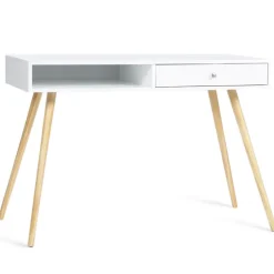Bureau style scandinave bois blanc