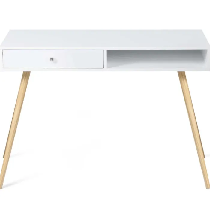 Bureau style scandinave bois blanc