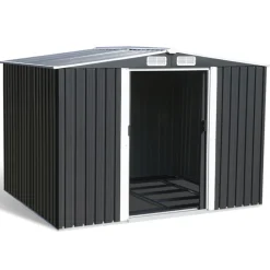 Cabanon de jardin en métal 5,3m² gris