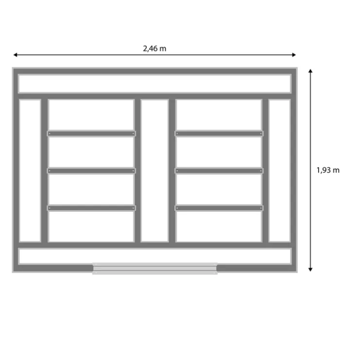 Cabanon de jardin en métal 5,3m² gris