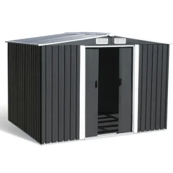 Cabanon de jardin en métal 5,3m² gris