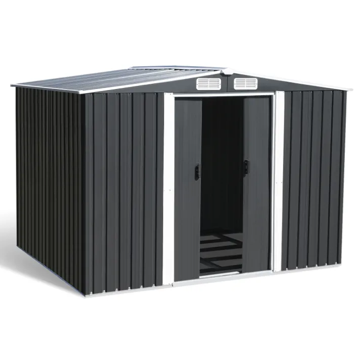 Cabanon de jardin en métal 5,3m² gris
