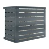 Cache climatiseur en métal gris anthracite protection unité extérieur 110 x 55 x 80 cm