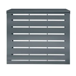 Cache climatiseur en métal gris anthracite protection unité extérieur 110 x 55 x 80 cm